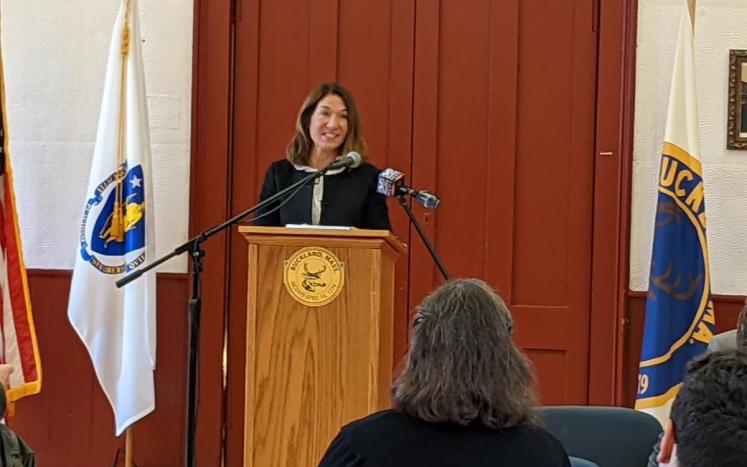 Lt. Governor Karyn Polito in Buckland to Announce Grant for Shared Police Services 